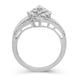 Load image into Gallery viewer, Jewelili 10K White Gold With 1.00 CTTW Baguette and Round Natural White Diamonds Engagement Ring
