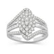 Load image into Gallery viewer, Jewelili 10K White Gold With 1.00 CTTW Baguette and Round Natural White Diamonds Engagement Ring
