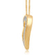 Load image into Gallery viewer, Jewelili 18K Yellow Gold Over Sterling Silver with 1/4 CTTW Diamonds Heart Pendant Necklace
