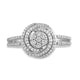 Load image into Gallery viewer, Jewelili Cluster Engagement Ring with Natural White Round Diamonds in Sterling Silver 1/3 CTTW View 2
