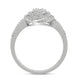 Load image into Gallery viewer, Jewelili Cluster Engagement Ring with Natural White Round Diamonds in Sterling Silver 1/3 CTTW View 3
