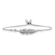 Load image into Gallery viewer, Jewelili Sterling Silver With Diamonds Leaf Bracelet
