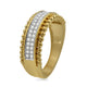 Load image into Gallery viewer, Jewelili 14K Yellow Gold over Sterling Silver 1/3 CTTW Round White Diamonds Band Ring
