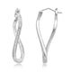Load image into Gallery viewer, Jewelili Sterling Silver With 1/2 CTTW Diamonds Dangle Earrings
