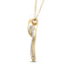 Load image into Gallery viewer, Jewelili 10K Yellow Gold with 1/4 CTTW Natural White Baguette and Round Diamonds Heart Pendant Necklace
