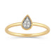 Load image into Gallery viewer, Jewelili 10K Yellow Gold With Natural White Round Diamonds Teardrop Ring

