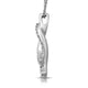 Load image into Gallery viewer, Jewelili Twisted Pendant Necklace with Natural Round Shape White Diamonds in Sterling Silver 1/6 CTTW View 1
