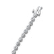 Load image into Gallery viewer, Jewelili Tennis Bracelet in Sterling Silver with Natural White Diamonds 1/10 CTTW View 2

