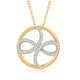Load image into Gallery viewer, Jewelili 10K Yellow Gold 1/10 CTTW Natural White Round Diamonds Pendant Necklace
