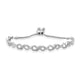 Load image into Gallery viewer, Jewelili Infinity Bolo Bracelet with Diamonds in Sterling Silver 1/2 CTTW
