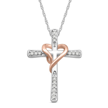 Jewelili 14K Rose Gold Over Sterling Silver W