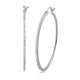 Load image into Gallery viewer, Jewelili Sterling Silver With 1/4 CTTW Natural White Round Diamonds Hoop Earrings
