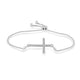 Load image into Gallery viewer, Jewelili Cross Bolo Bracelet with Natural White Diamonds in Sterling Silver 1/10 CTTW View 1

