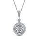 Load image into Gallery viewer, Jewelili Sterling Silver With 1/3 CTTW Natural White Diamonds Round Shape Pendant Necklace
