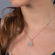 Load image into Gallery viewer, Jewelili Sterling Silver With 1/3 CTTW Natural White Diamonds Round Shape Pendant Necklace
