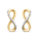 Load image into Gallery viewer, Jewelili Stud Earrings with Natural White Diamond Accent in 10K Yellow Gold View 2

