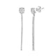 Load image into Gallery viewer, Jewelili Fashion Earrings with Natural White Diamond in Sterling Silver 1/4 CTTW View 1
