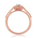 Load image into Gallery viewer, Jewelili Ring with White Diamonds in 10K Rose Gold 1/6 CTTW View 4

