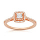 Load image into Gallery viewer, Jewelili Ring with White Diamonds in 10K Rose Gold 1/6 CTTW View 1
