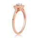 Load image into Gallery viewer, Jewelili Ring with White Diamonds in 10K Rose Gold 1/6 CTTW View 5
