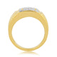 Load image into Gallery viewer, Jewelili Men's Ring with Natural Round Diamonds in Yellow Gold over Sterling Silver 1/10 CTTW View 3
