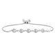 Load image into Gallery viewer, Jewelili Sterling Silver With Diamonds Bolo Bracelet
