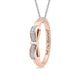 Load image into Gallery viewer, Jewelili 10K Rose Gold With Natural White Round Diamonds Pendant Necklace
