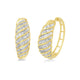 Load image into Gallery viewer, Jewelili Hoop Earrings with Natural White Round Diamonds in Yellow Gold over Sterling Silver 1 CTTW 
