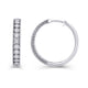 Load image into Gallery viewer, Jewelili Miracle Plate Hoop Earrings with Natural White Round Diamonds over Sterling Silver 1/5 CTTW View 2

