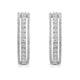 Load image into Gallery viewer, Jewelili Hoop Earrings with Natural White Round Diamonds in 14K White Gold 1 CTTW view 1
