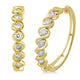 Load image into Gallery viewer, Jewelili Hoop Earrings with Natural White Round Diamonds in 10K Yellow Gold 1 CTTW 
