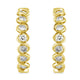 Load image into Gallery viewer, Jewelili Hoop Earrings with Natural White Round Diamonds in 10K Yellow Gold 1 CTTW View 1
