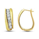 Load image into Gallery viewer, Jewelili 10K Yellow Gold With 1.00 CTTW Natural White Diamond Hoop Earrings
