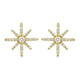 Load image into Gallery viewer, Jewelili Starfish Stud Earrings with Natural White Round Diamonds in 10K Yellow Gold 1/2 CTTW view 1
