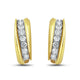 Load image into Gallery viewer, Jewelili 10K Yellow Gold With 1/2 CTTW Natural White Diamond Hoop Earrings

