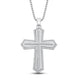 Load image into Gallery viewer, Jewelili Sterling Silver With 1/2 CTTW Natural White Round Diamonds Cross Men&#39;s Pendant Necklace
