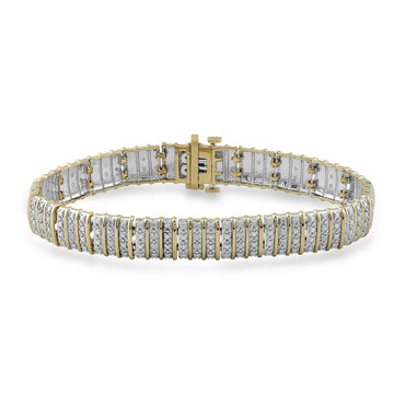 Princess Cut Channel Set Tennis Bracelet In White Gold (4 Ct)