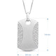 Load image into Gallery viewer, Jewelili Sterling Silver with 1/2 CTTW Natural White Round Diamonds Mens Dog Tags Pendant Necklace
