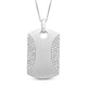 Load image into Gallery viewer, Jewelili Sterling Silver with 1/2 CTTW Natural White Round Diamonds Mens Dog Tags Pendant Necklace
