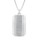 Load image into Gallery viewer, Jewelili Sterling Silver With 1/2 CTTW Natural White Diamonds Dog Tag Men&#39;s Pendant Necklace
