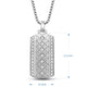 Load image into Gallery viewer, Jewelili Sterling Silver With 1/3 CTTW Natural White Round Diamonds Dog Tags Men&#39;s Pendant Necklace
