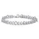 Load image into Gallery viewer, Jewelili Heart Bracelet in Sterling Silver with Natural White Round Diamonds View 1
