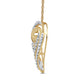 Load image into Gallery viewer, Jewelili 10K Yellow Gold with 1.0 CTTW Natural White Round Diamonds Heart Pendant Necklace
