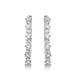 Load image into Gallery viewer, Jewelili Sterling Silver With 1/2 CTTW Natural White Diamond Hoop Earrings
