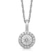 Load image into Gallery viewer, Jewelili Sterling Silver With 1/5 CTTW Lab Grown Diamonds Miracle Plate Pendant Necklace

