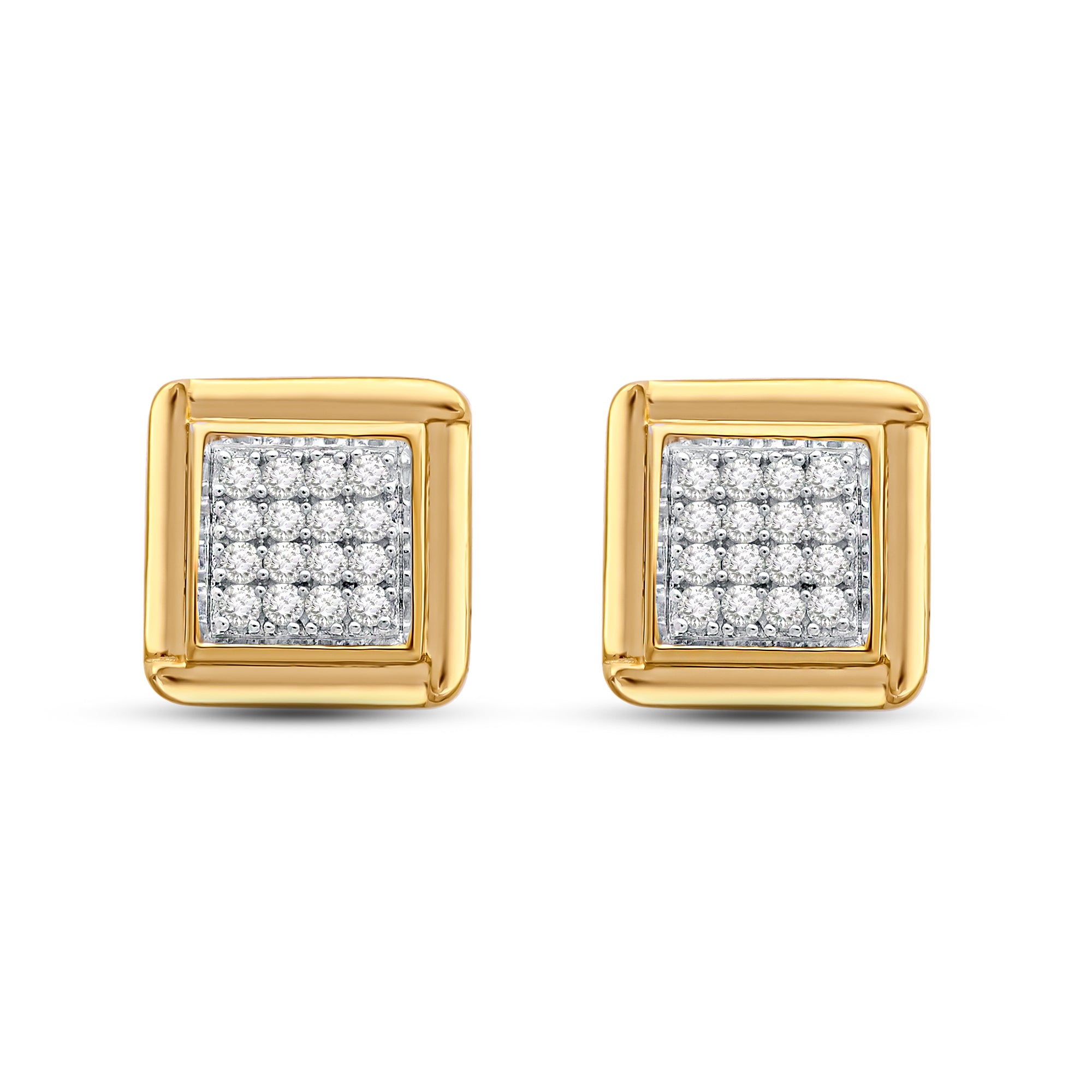 Diamond Men's Princess Textured Stud Earrings Round/Baguette 0.52 Cara –  Jain Jewelry Network