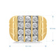 Load image into Gallery viewer, Jewelili 10K Yellow Gold With 2 1/2 CTTW Natural White Round Diamonds Men&#39;s Ring
