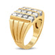 Load image into Gallery viewer, Jewelili 10K Yellow Gold With 2 1/2 CTTW Natural White Round Diamonds Men&#39;s Ring
