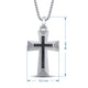 Load image into Gallery viewer, Jewelili Men&#39;s Cross Pendant Necklace Diamond Jewelry in Sterling Silver &amp; 1/5 CTTW Diamond - View 3
