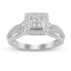 Load image into Gallery viewer, Jewelili Sterling Silver with 1/3 Cttw Round Natural White Diamonds Bridal Ring
